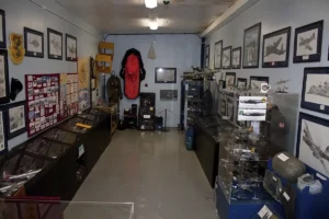 This room contains artifacts from the cold war period of history.