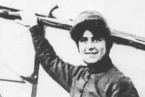 A picture of Edith Cook a local pioneer of aviation born in Ipswich.