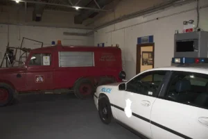 This image shows some of our latest acquisitions to the museum. A USAF Police car along with the original Fire engine from the now closed Ipswich airport.