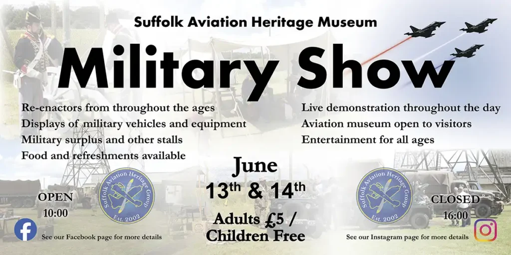 This is an image of our annual military show banner.
