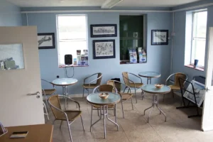 An image of of refreshment area where we serve hot and cold refreshments along with light snacks.