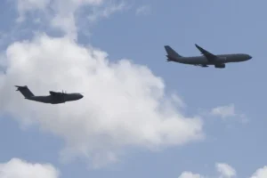 Part of the military flypass that happen every year during our show.